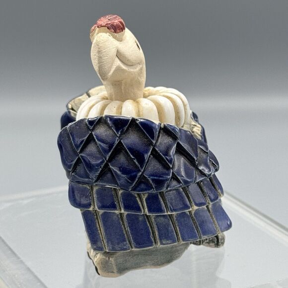 Vtg Artesania Rinconada Condor Bird Buzzard Vulture Figurine Galze Accents 3" - Picture 4 of 8